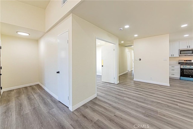 interior space featuring light hardwood / wood-style floors