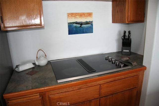 kitchen with black electric stovetop