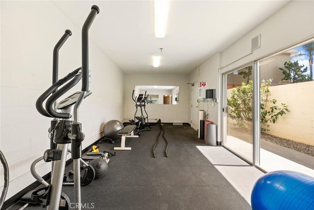 view of workout room