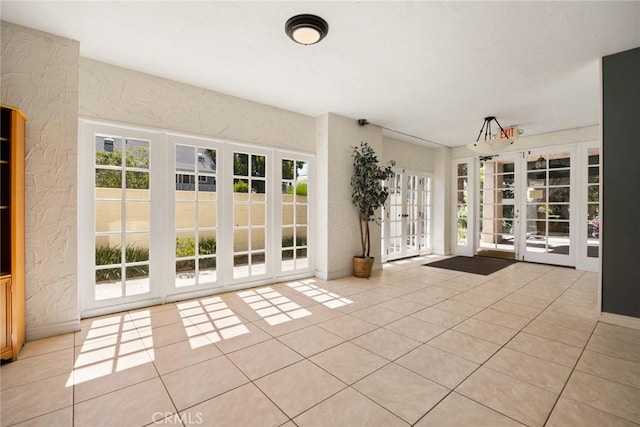 interior space with french doors