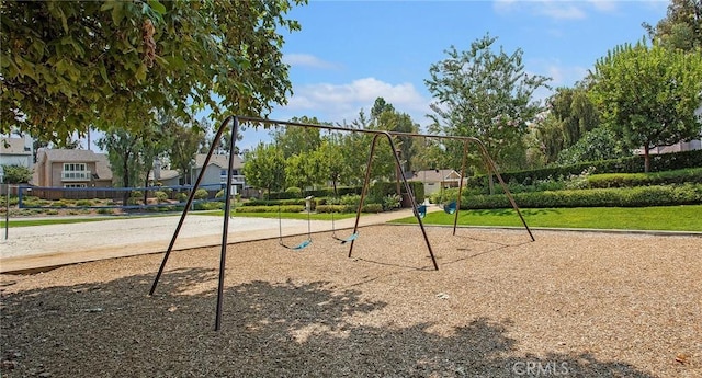 surrounding community featuring volleyball court