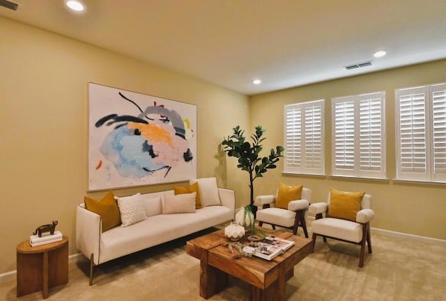 view of carpeted living room