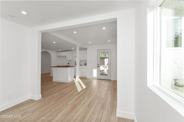 interior space featuring light hardwood / wood-style flooring