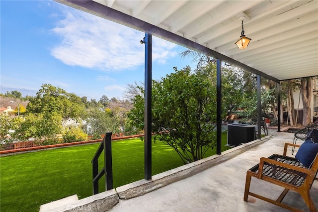 view of sunroom / solarium