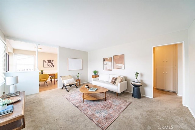 view of carpeted living room