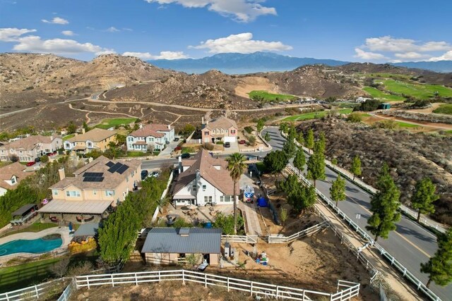 bird's eye view featuring a mountain view