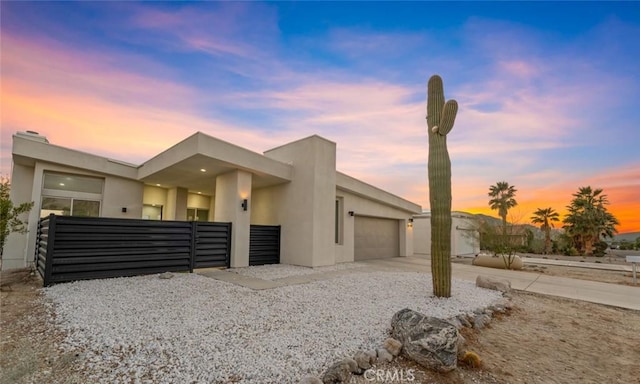 contemporary house with a garage