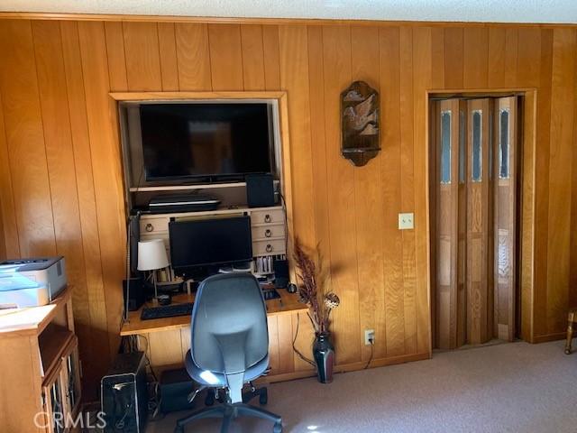 14650 Pearl Ave, Clearlake, CA 95422 - carpeted office space featuring wooden walls