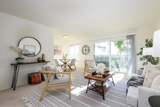 view of carpeted living room