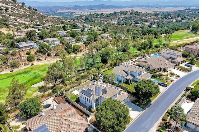 aerial view featuring a mountain view