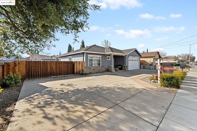 view of front of home with a garage