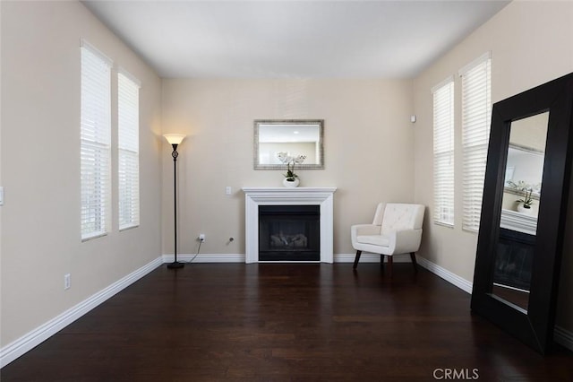 unfurnished room featuring dark hardwood / wood-style floors