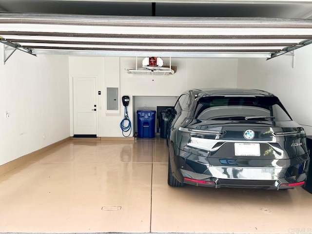 garage with electric panel