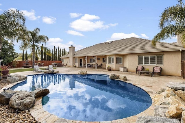 view of pool with a patio area