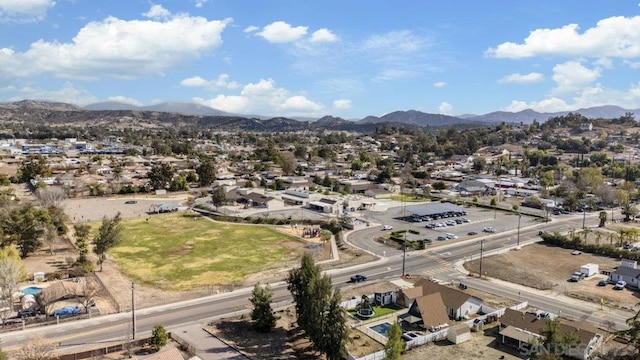 aerial view featuring a mountain view