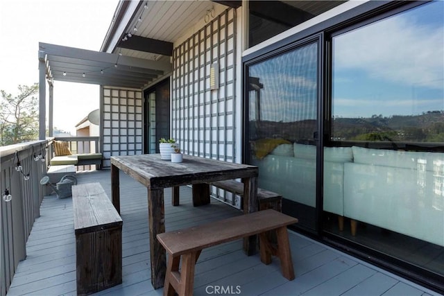 view of wooden terrace