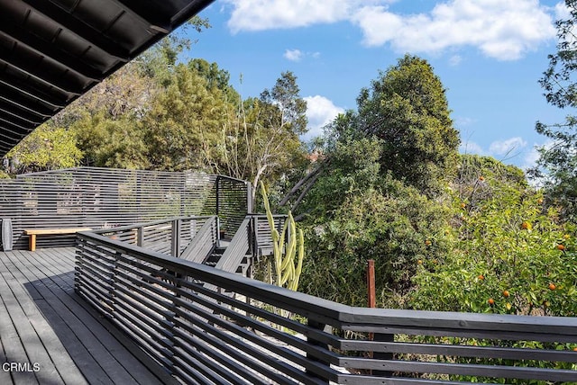 view of wooden terrace