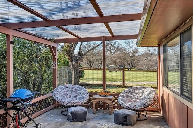 view of sunroom