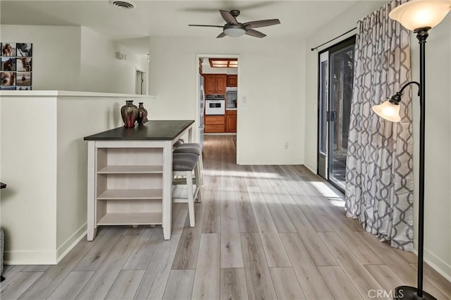 interior space with light wood-type flooring