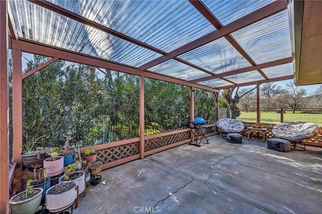 view of patio with a pergola