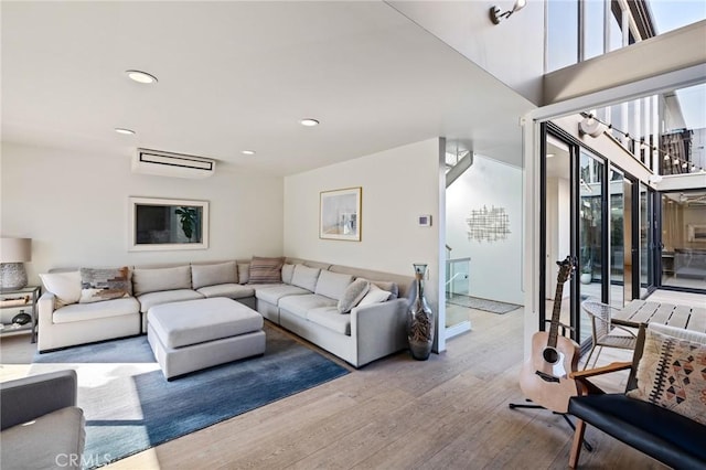 living room featuring hardwood / wood-style floors