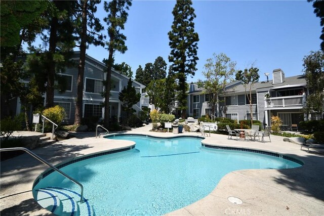 view of pool with a patio area