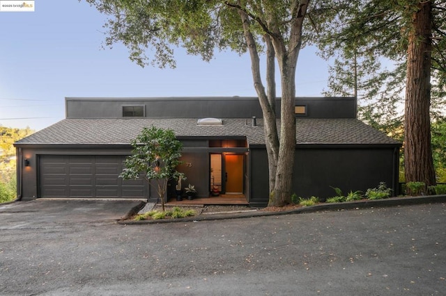 view of front facade with a garage