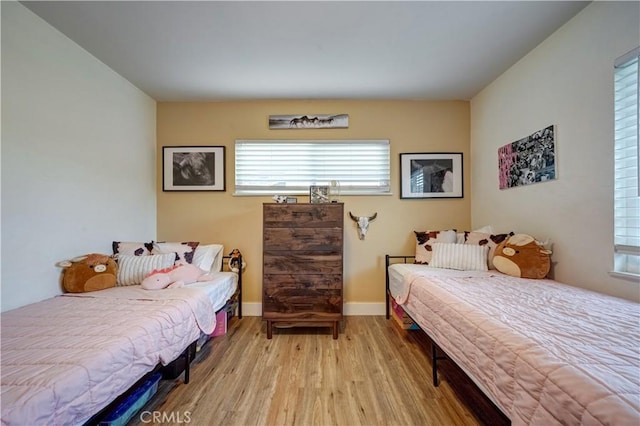 bedroom featuring light hardwood / wood-style flooring