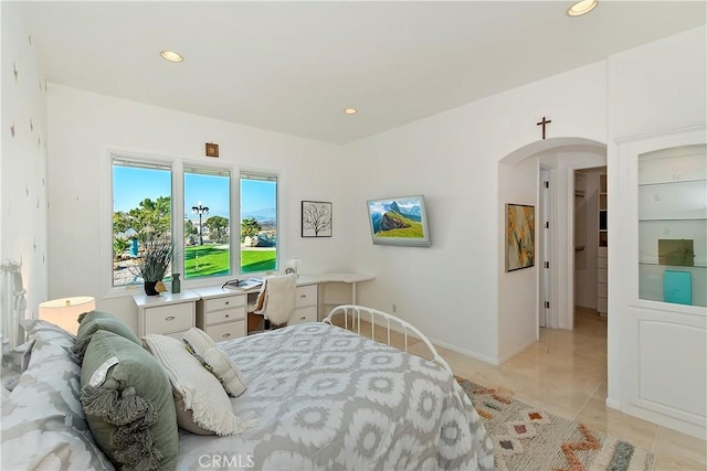 view of tiled bedroom