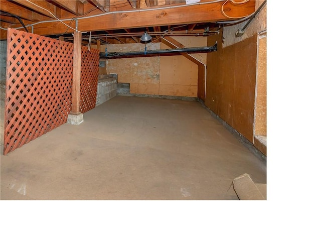 view of basement