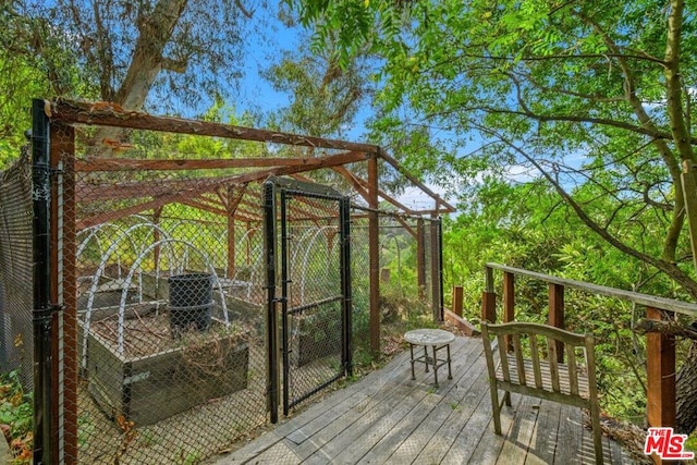 view of wooden deck