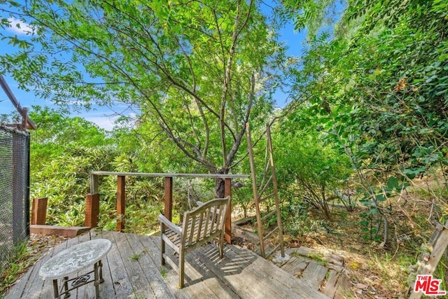 view of wooden terrace