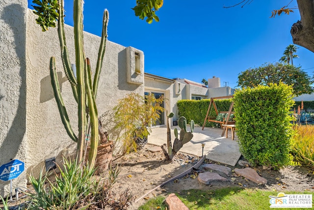 view of yard featuring a patio area