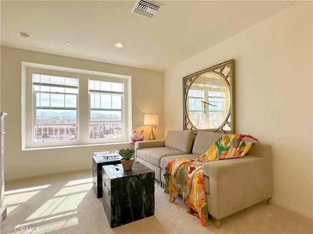 view of carpeted living room