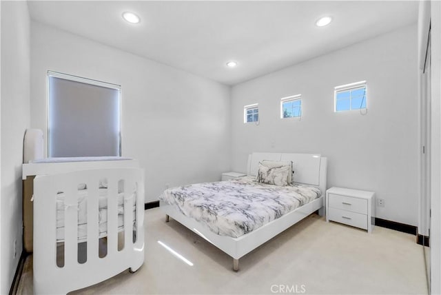 view of carpeted bedroom