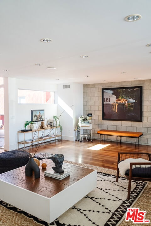 living room featuring hardwood / wood-style floors