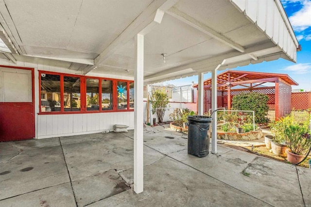 view of patio with a gazebo