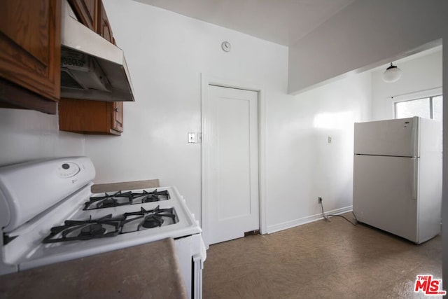 kitchen featuring white appliances