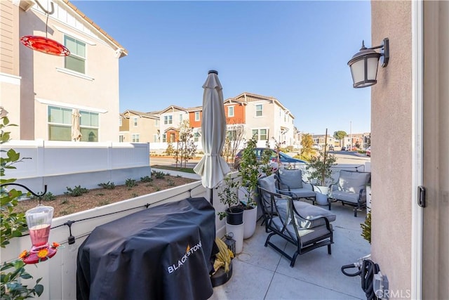 view of patio / terrace with area for grilling