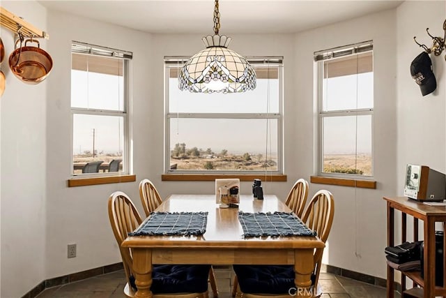 dining area featuring a healthy amount of sunlight