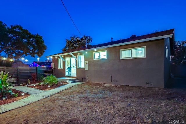 view of rear view of property