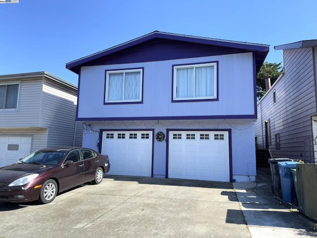 view of property with a garage