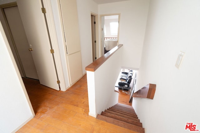 corridor featuring light hardwood / wood-style flooring