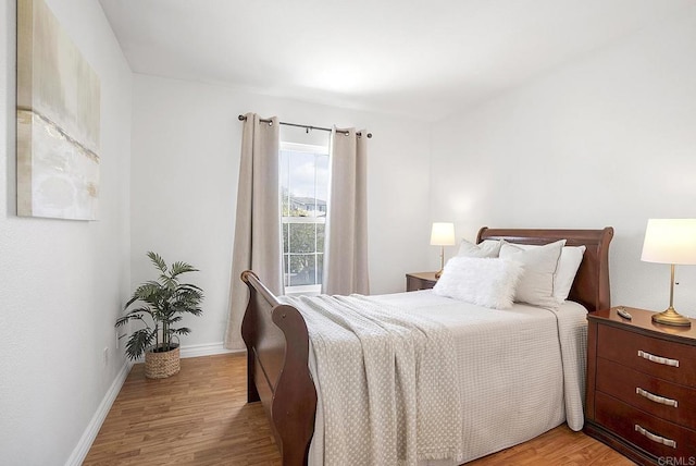 bedroom featuring light hardwood / wood-style flooring