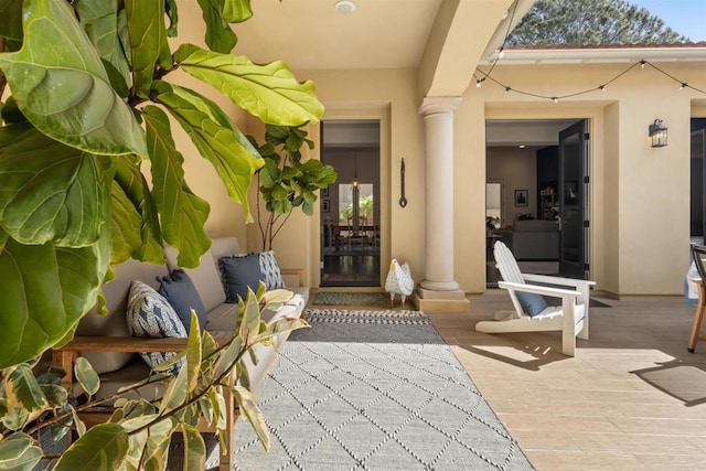 view of patio / terrace with a wooden deck