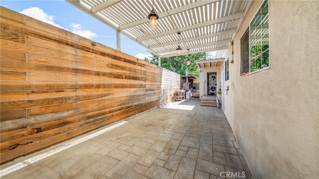 view of patio / terrace with a pergola