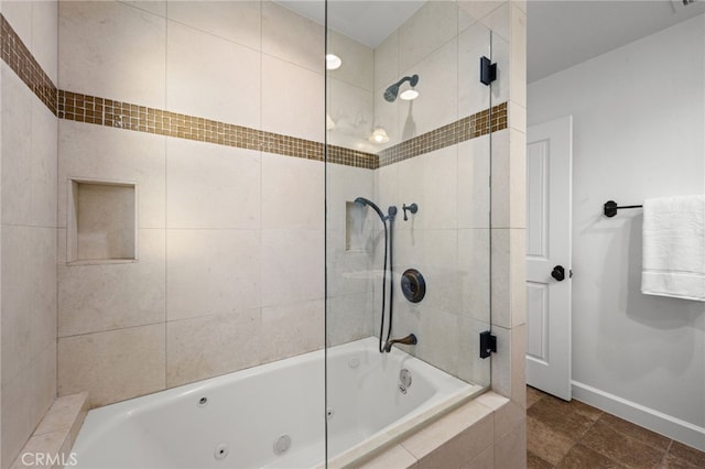 331 Ledroit St, Laguna Beach, CA 92651 - full bath featuring a combined bath / shower with jetted tub, visible vents, and baseboards