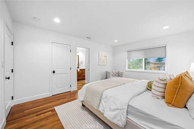 331 Ledroit St, Laguna Beach, CA 92651 - bedroom featuring visible vents, baseboards, recessed lighting, and wood finished floors
