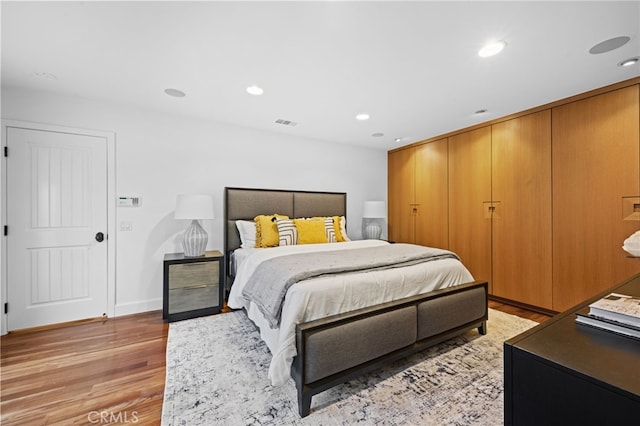 331 Ledroit St, Laguna Beach, CA 92651 - bedroom with recessed lighting, light wood-style flooring, and baseboards