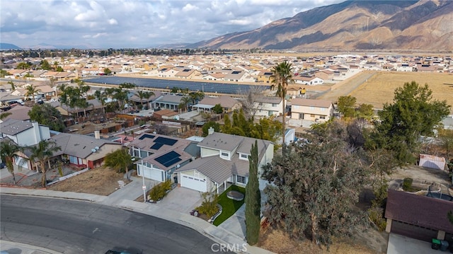 aerial view featuring a mountain view